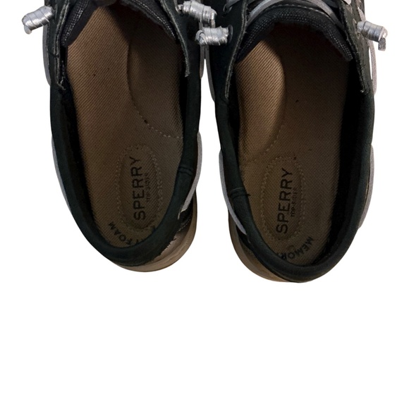 SPERRY TOP-SIDER IVYFISH NAVY SILVER BOAT SHOES SIZE: 7.5 M Preppy School - Picture 5 of 8